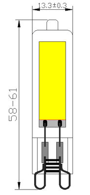 가득 찬 글라스 G9 3W 주도하는 전구 120lm/w 2700K FML-003