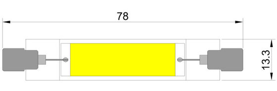 가득 찬 글라스 R7S 4W 주도하는 전구 130lm/w 2700K